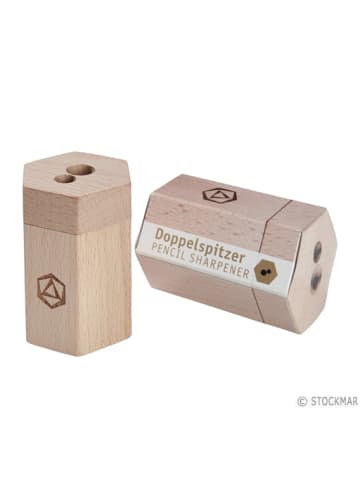 Stockmar Doppelanspitzer Holzdose in natur