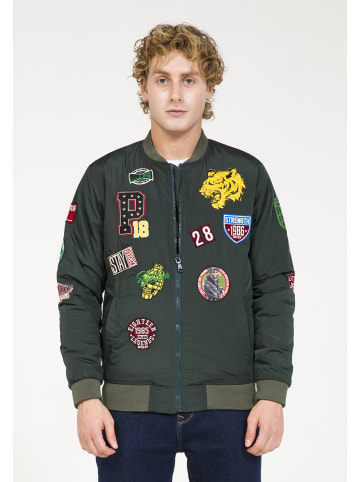 PLUS EIGHTEEN Herren Blouson Mit Patch-Details in Khaki