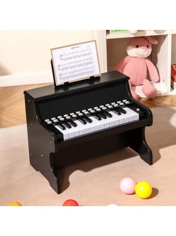 COSTWAY 25 Tasten Keyboard Kinder ab 3 Jahren in Schwarz