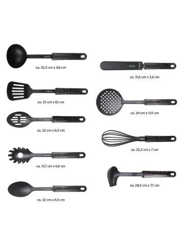 Stoneline Küchenhelfer Set 9-teilig in Schwarz