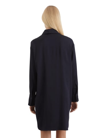 Marc O'Polo Satin-Hemdblusenkleid regular in Dark blue