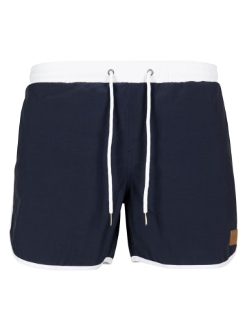 Urban Classics Badeshorts in navy/white