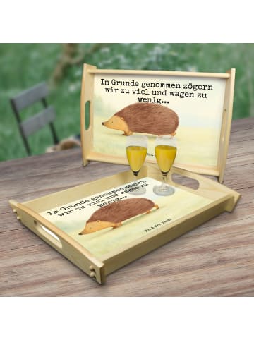 Mr. & Mrs. Panda Dekotablett Igel Herzen Design mit Spruch in Weiß