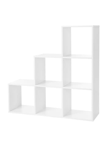 VASAGLE Bücherregal Custos in Weiß - (B)97.5 x (H)97.5 x (T)29 cm