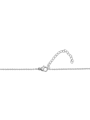 Adeliás Damen Halskette – Ankerkette aus Edelstahl 43 cm in silber
