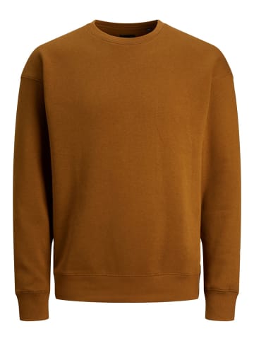 Jack & Jones Basic Sweater Langarm Shirt Rundhals Pullover JJESTAR in Braun