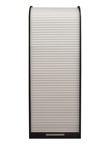 58 aufm Kessel JALOUSIESCHRANK Eadith 69 x 44 x 192 Rollladenschrank Schwarzstahl/Weiß