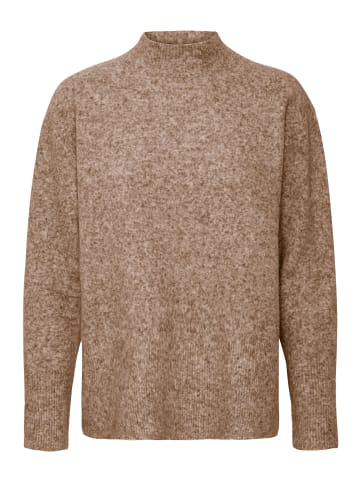 Pulz Strickpullover PZASTRA Regular fit in Tobacco Brown Melange