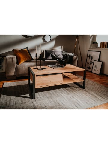 CALICOSY Couchtisch DENVER in Eichenholz / Grau - (W) 100 x (H) 40 x (L) 55 cm
