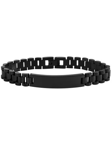 Adeliás Herren Armband aus Edelstahl 21 cm in schwarz