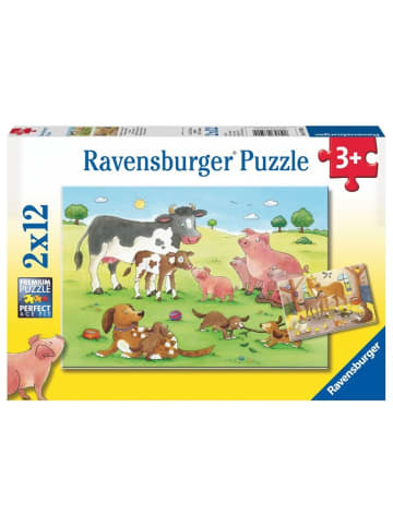 Ravensburger Ravensburger Kinderpuzzle - 07590 Glückliche Tierfamilien - Puzzle für Kinder...