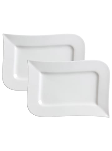 Ritzenhoff & Breker 2er Set Servierplatten Melodie 31 x 21 cm in weiß
