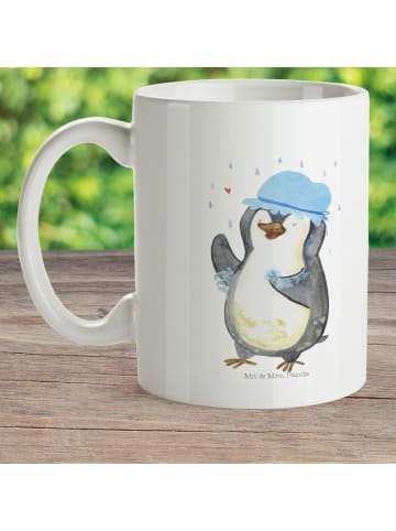 Mr. & Mrs. Panda Trinkbecher Pinguin Duschen ohne Spruch in Weiß