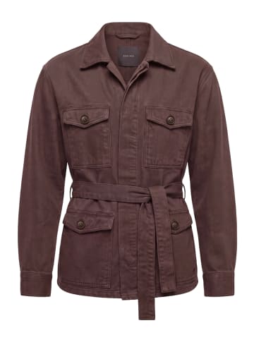 Zero  Outdoorjacke mit Bindegürtel in Chocolate Plum