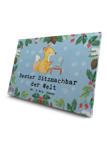 Mr. & Mrs. Panda Tee Adventskalender Fuchs Bester Sitznachbar de... in Eisblau