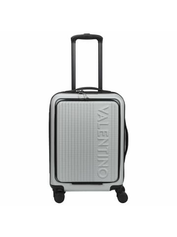 Valentino Bags Lexplor - 4-Rollen-Kabinentrolley mit Vortasche 14" 55 cm (nero) in silver