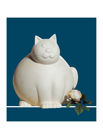 GILDE Figur Katze "Molli" in Creme - H. 30 cm - B. 27 cm