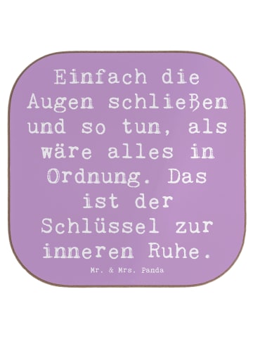 Mr. & Mrs. Panda gläseruntersetzer Spruch Innere Ruhe mit Spruch in Lavendeltraum