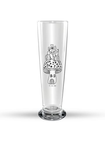 Mr. & Mrs. Panda Bierglas Marienkäfer Fliegenpilz ohne Spruch in Transparent