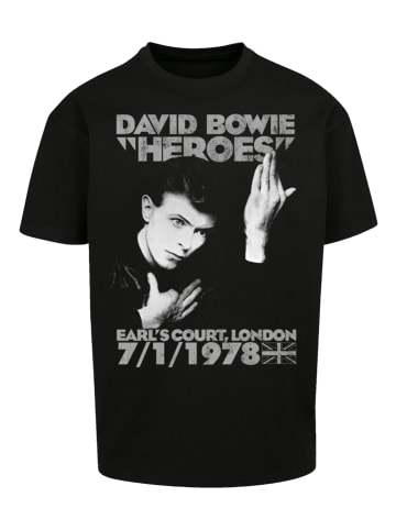 F4NT4STIC Heavy Oversize T-Shirt David Bowie Earls Court Heroes in schwarz