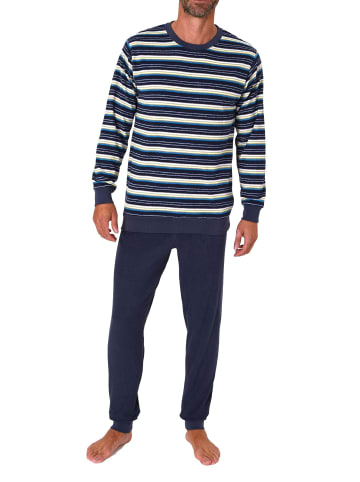 NORMANN langarm Frottee Schlafanzug Pyjama Bündchen - 82282 in gelb