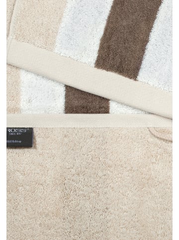 Ross 4 X Handtuch 2 X Duschtuch im Set Doubleface Stripes in Beige
