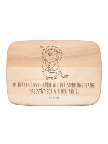 Mr. & Mrs. Panda Holz Frühstücksbrettchen Löwe Astrologie mit Sp... in Transparent