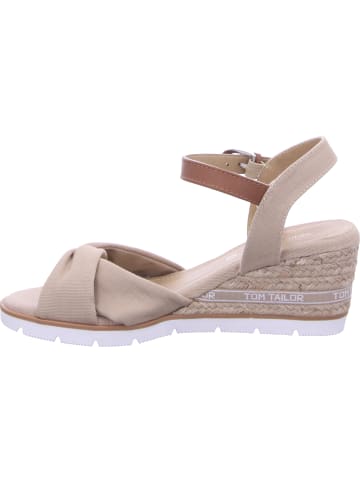 Tom Tailor Keilsandalette in beige
