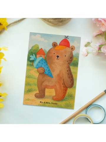 Mr. & Mrs. Panda Fotokarte Bär Schultüte Design ohne Spruch in Weiß