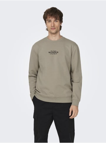 ONLY & SONS Sweatshirt in Vintage Khaki