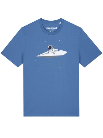 wat? Apparel T-Shirt Fly me to the moon in Bright Blue