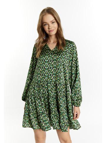 IZIA Damen Kleid in Grün Mehrfarbig
