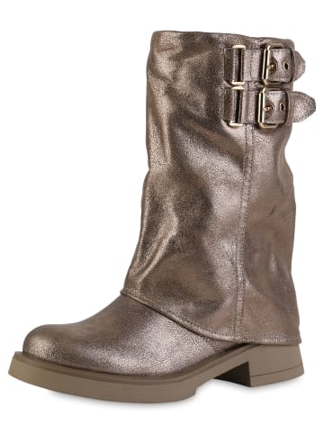 VAN HILL Bikerstiefel Natalie in Gold