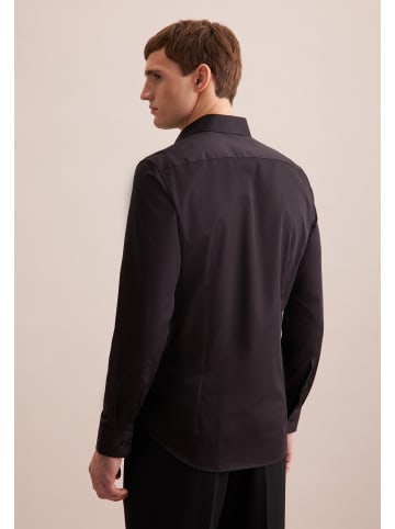 Seidensticker Business Hemd Shaped in Schwarz