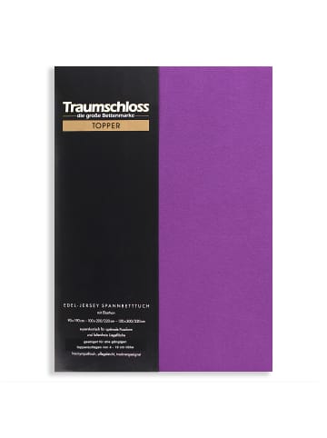 Traumschloss Topper Edel-Jersey Spannbettlaken in violett