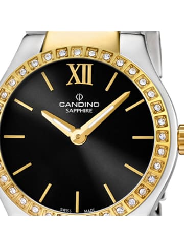 Candino Analog-Armbanduhr Candino Classic silber, gold mittel (ca. 32mm)