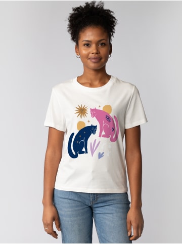 wat? Apparel T-Shirt Love and flex in Off White