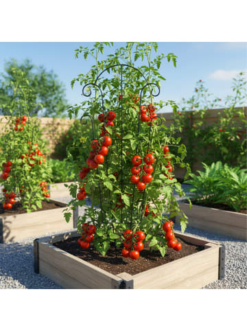 relaxdays 4 x Rankgitter in Schwarz - (B)40 x (H)100 cm