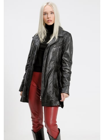 COCO BLACKLABEL since1986 Leder Kurzmantel Sara in schwarz
