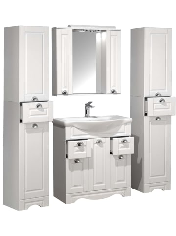 ebuy24 Badmöbelset CasaloXL Weiß 140 x 46 cm