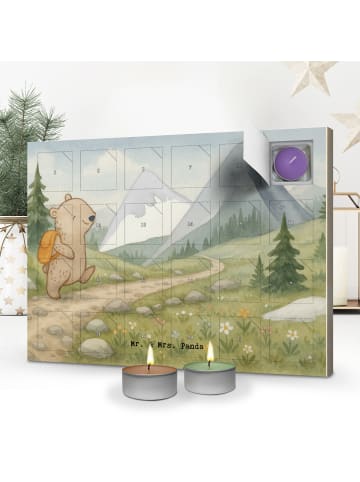 Mr. & Mrs. Panda Adventskalender Bär Bergsteigen Design ohne Spruch in Weiß