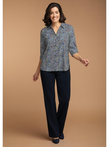 GOLDNER Pflegeleichte Bluse mit 3/4-Arm in hellblau / melba / gemustert