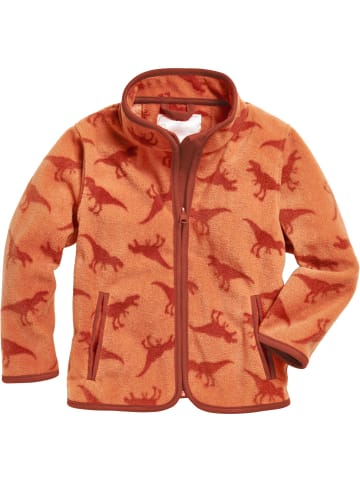 Playshoes Fleece-Jacke Dinos in Ocker