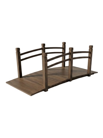 relaxdays Gartenbrücke in Braun - (B)171,5 x (H)58 x (T)75 cm