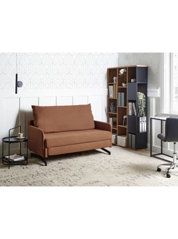 Beliani 2-Sitzer Sofa BELFAST in Rot/Schwarz - (W) 147 x (H) 68 x (L) 80 cm