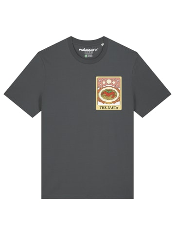 wat? Apparel T-Shirt Tarot The Pasta in Grau