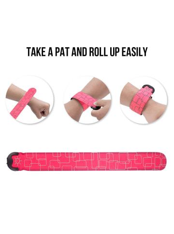 Onamaste LED-Armband mit Batterie in Neonrosa