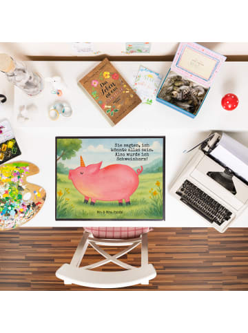 Mr. & Mrs. Panda schreibtischunterlage Einhorn Schwein Design mi... in Weiß