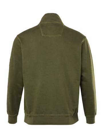 JP1880 Sweatjacke in dunkles olive