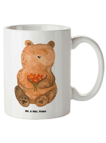 Mr. & Mrs. Panda Keramiktasse Bär Dankbar ohne Spruch in Weiß